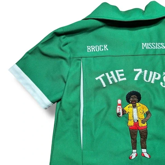 Vintage Vietnam Era Ladies Bowling Shirt Embroidered Size Small Afro 7 UPS - Picture 10 of 15